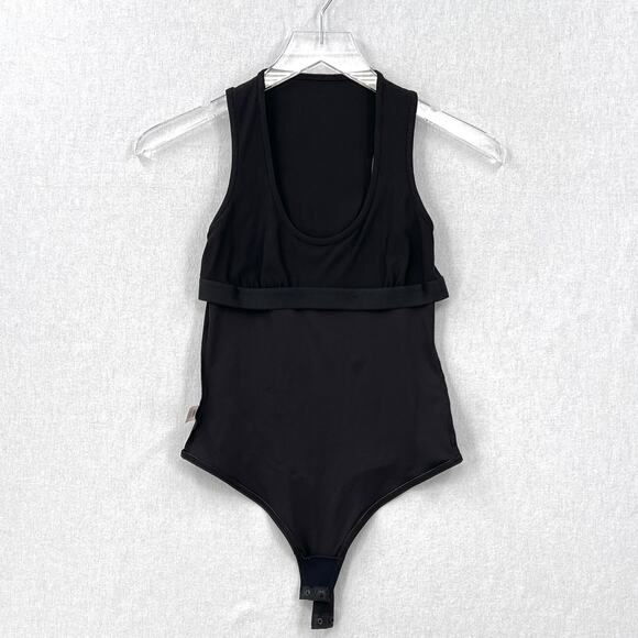 ALIX NYC Scoop Neck Tank Bodysuit XS Black Sleeveless Stretch Layering Capsule - Picture 7 of 16